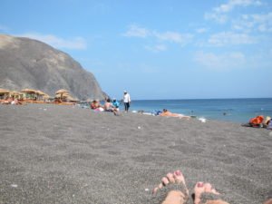 Santorini volcanic beaches